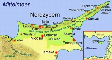 Ercan Zypern Karte