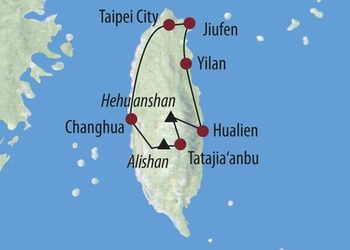 Ostasien, Taiwan: Ilha Formosa – Zwischen Konfuzius und Jadeberg - Karte