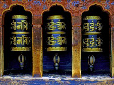 Sdasien, Nepal - Bhutan: Klster, Tempel und Palste im Himalaya - Gebetsmhlen in Bhutan