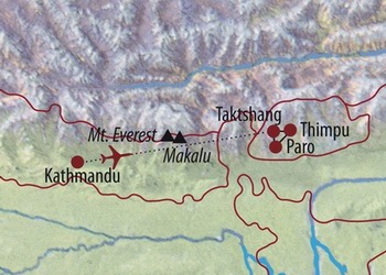 Sdasien, Nepal - Bhutan: Klster, Tempel und Palste im Himalaya - Reiseverlauf