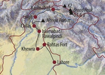 Sdasien, Pakistan: Farbenpracht und Vielfalt zu Fen des Karakorum - Karte