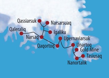 Nordeuropa, Grnland: Inuit, Eisberge und Nordlichter - Karte