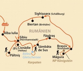 Osteuropa, Rumnien: Natur und Kultur Siebenbrgens im Herzen Rumniens - Karte