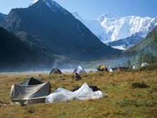 Zentralasien, Russland: Trekking im Altaigebirge - Camp am Akkem-See