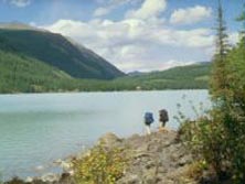 Zentralasien, Russland: Trekking im Altaigebirge - See im Altaigebirge
